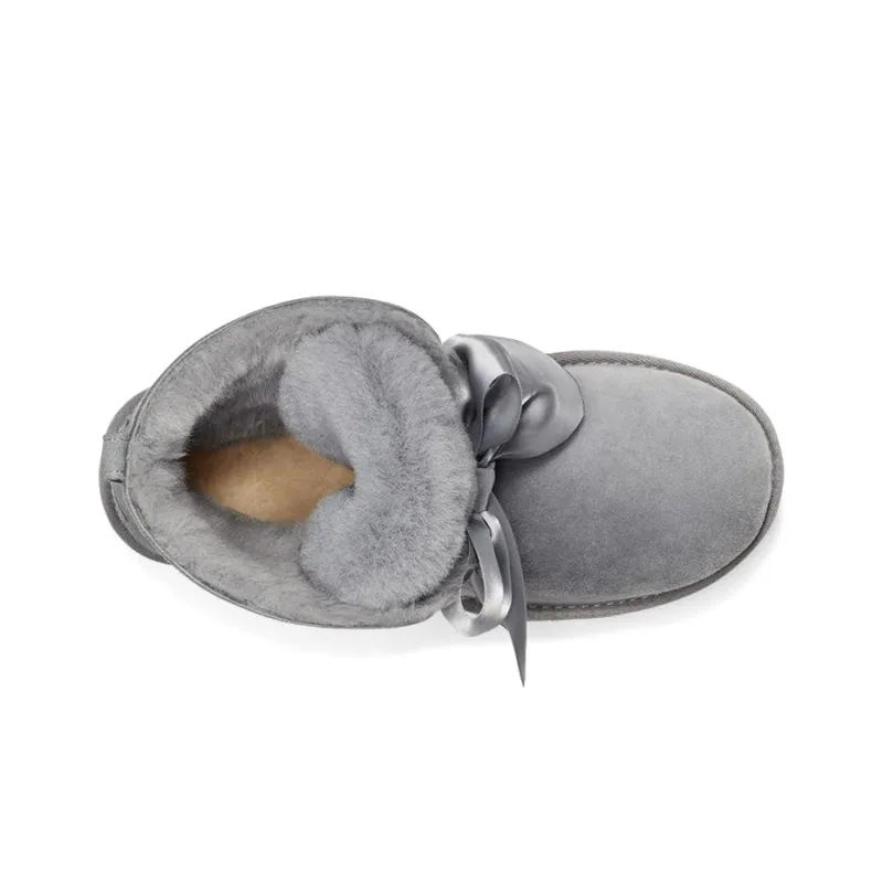 UGG Gita Bow Mini Fleece Lined Blue Gray Women's-3