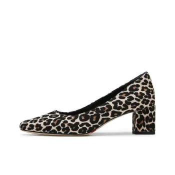 Staccato Chunky Heel High Heels Women's Leopard Print Beige Black
