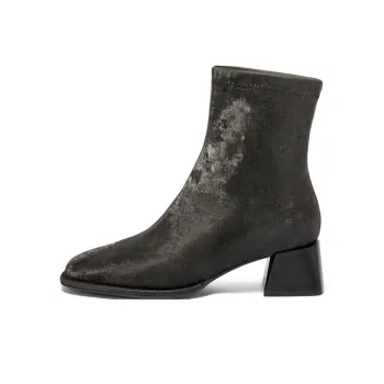 BELLE Ankle Boots 4.5cm Women's Black Beige Light Gray