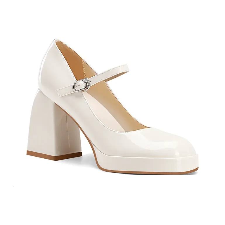 MEIAI High Heels Women's White-1