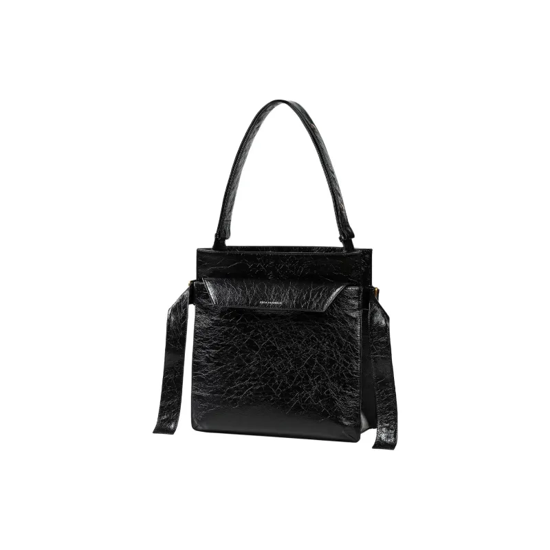 ROSA HERMOSO Cow Leather Laptop Bag, Portable Crossbody Bag, Shoulder Bag Regular Unisex Black-3
