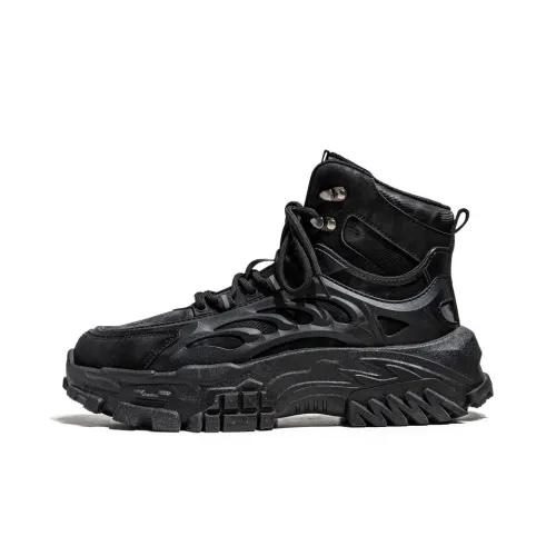 Bull Charm Short Snow Boots Men's Black