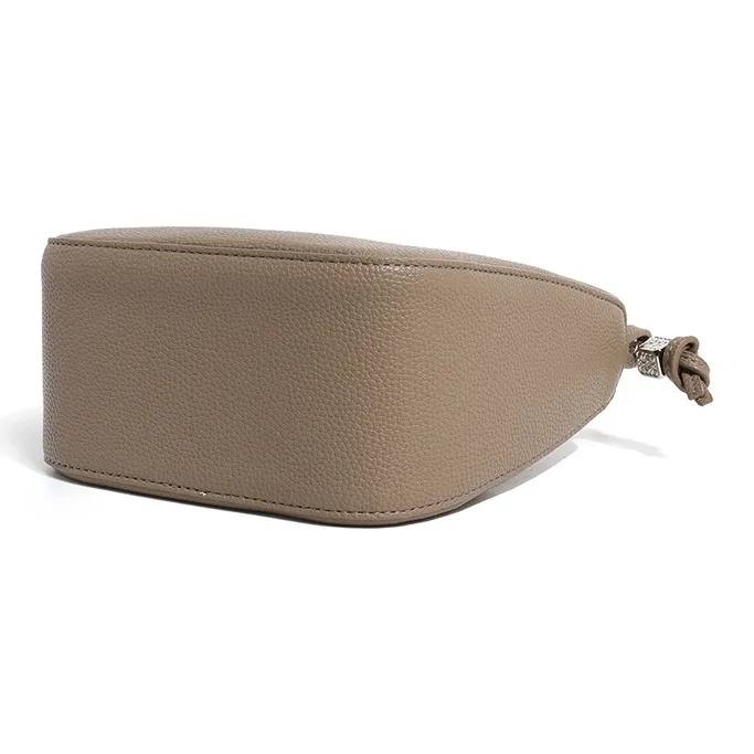 Vigno Synthetic Leather Shoulder Bag Regular Women's Elephant Gray/Black/Ecru/Brown-5