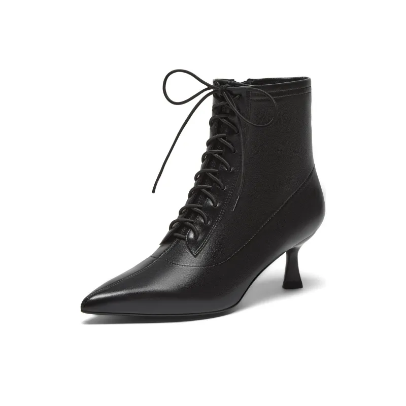 Joypeace Ankle Boots Women's Burgundy-1