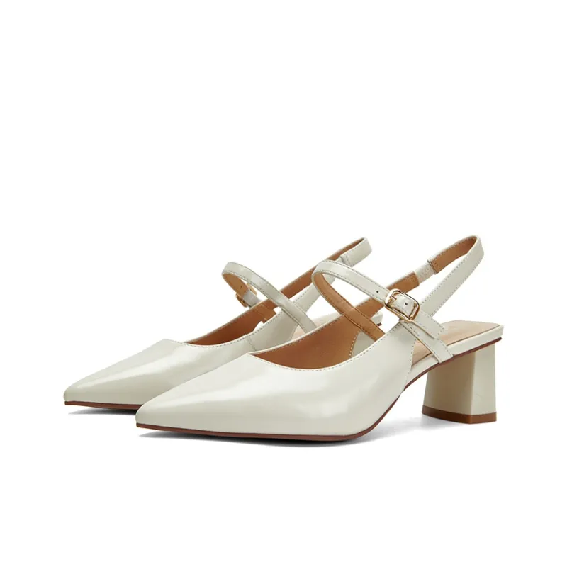 PT'SON Chunky Heel High Heels 5.3cm Women's-3
