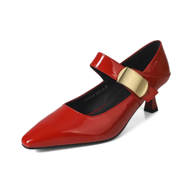 Bai Shiting Chunky Heel High Heels 5.5cm Women's-5