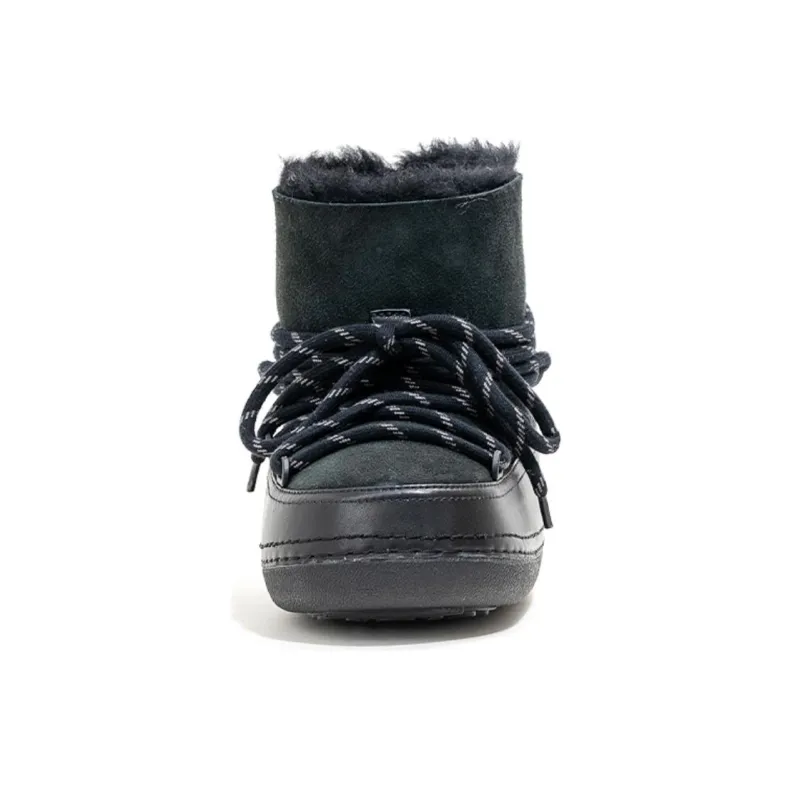 K.D.KENAZ Warm Slip Resistant Short Mid Calf Snow Boots Women's Black-1