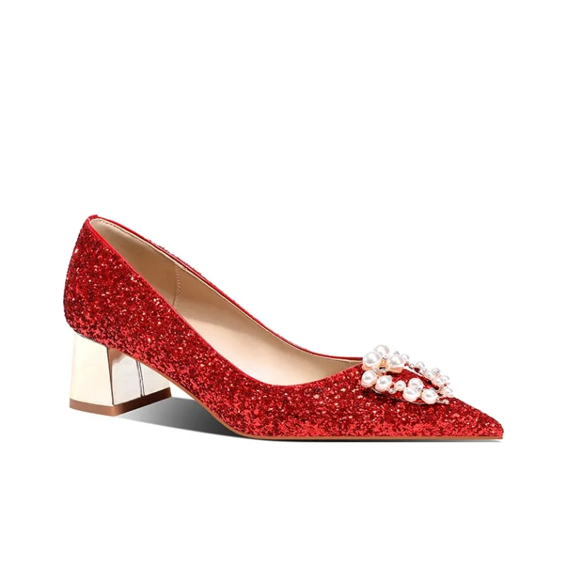 MEIAI Chunky Heel High Heels 6.5cm Women's-9