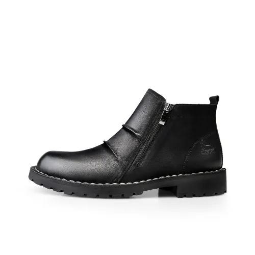 BECK Ankle Boots Men Black/Brown