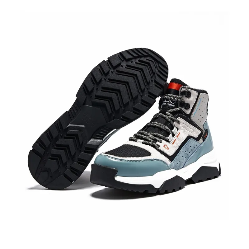Lee Ankle Boots Men Light Gray/Silver Blue/Black-4