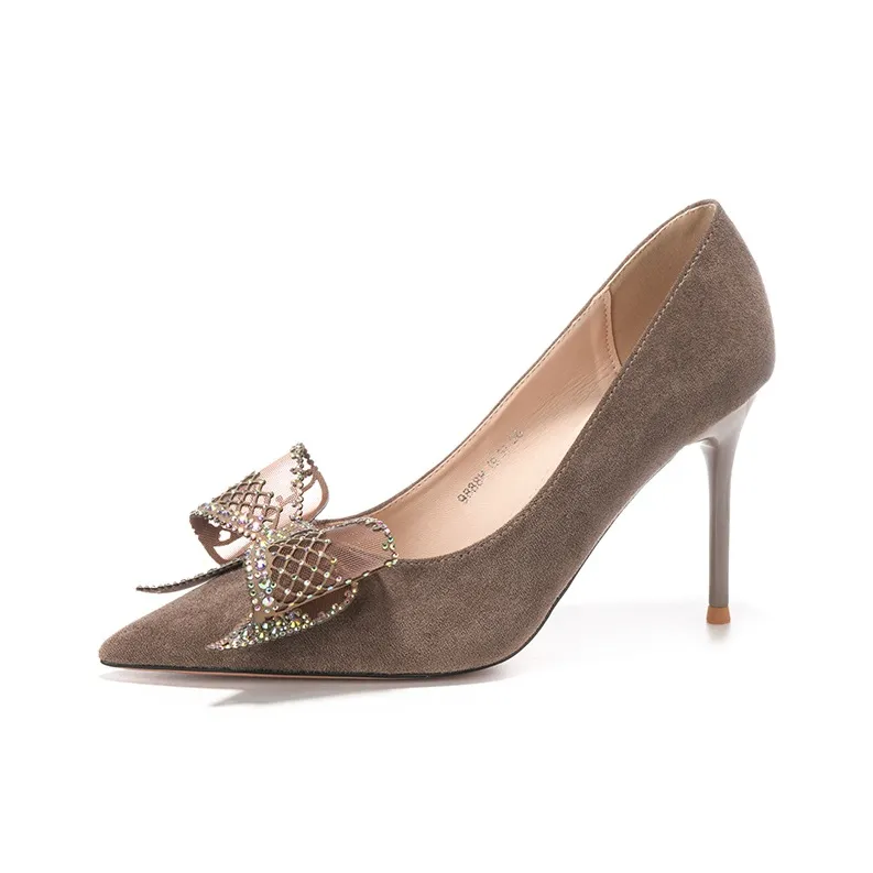 HKCP Slim Heel High Heels 9.5cm Women's-5