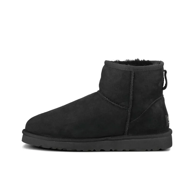 UGG CLASSIC MINI Snow Boots Women's Low Top Black-0