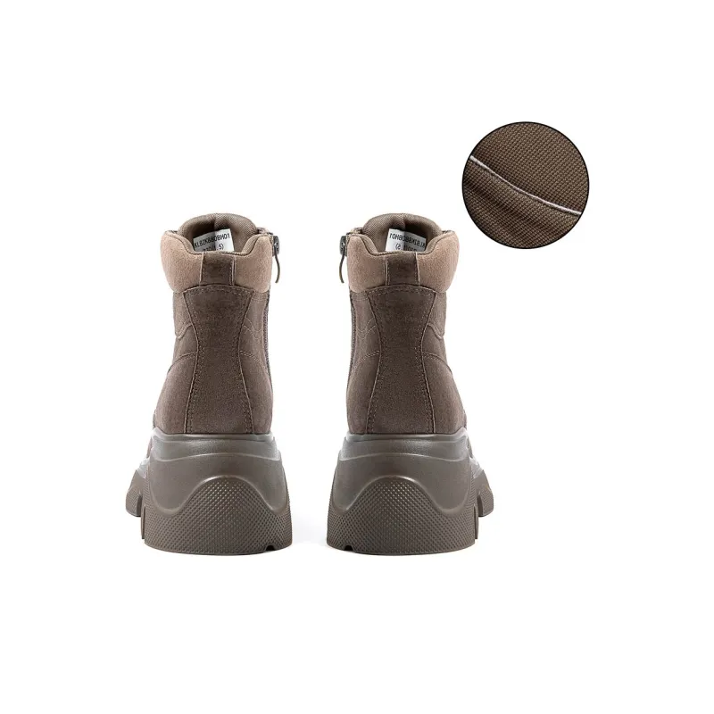COMELY Martin Boots Women's Khaki/Yellow-5
