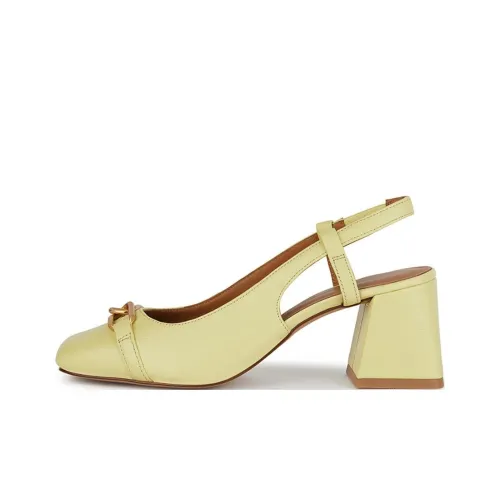 GEOX Coromilla Chunky Heel High Heels 6.5cm Women's Yellow