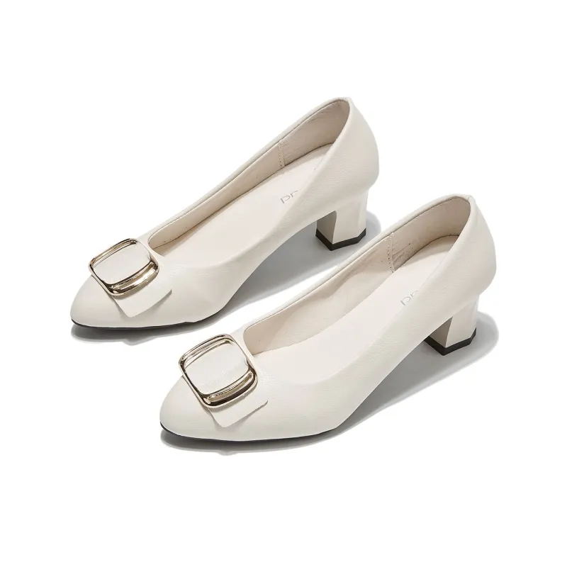 Medd Ballet Flats Chunky Heel High Heels Medium Heel Professional Commute Women's-12