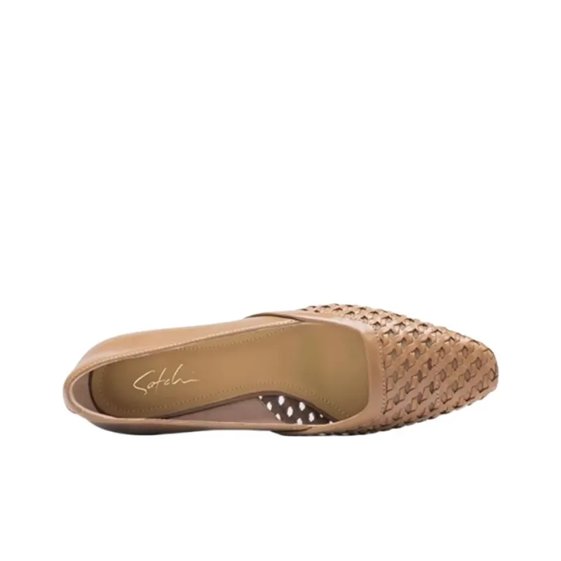 Satchi High Heels Women's Black/Ecru/Brown-13