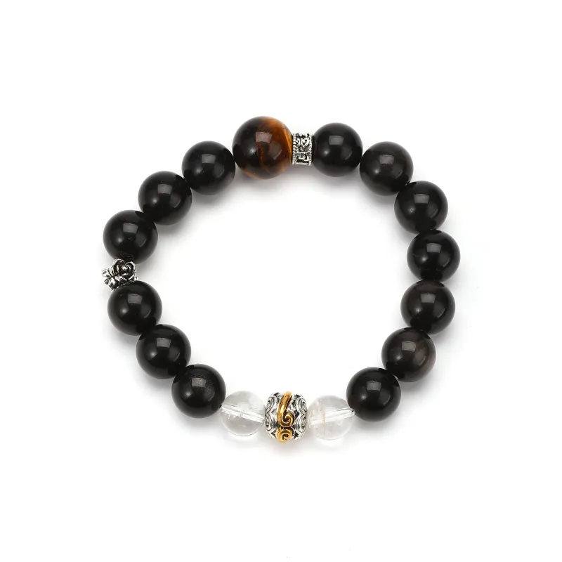 Tanner Obsidian Jade Bracelets Unisex-1