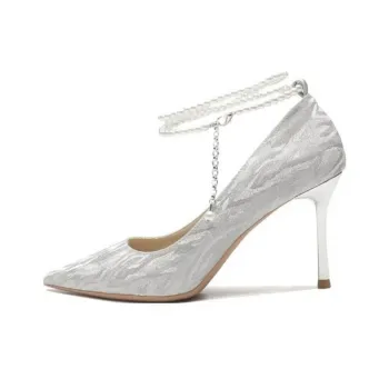 CHERRY&KALIKA Slim Heel High Heels Women's Silver