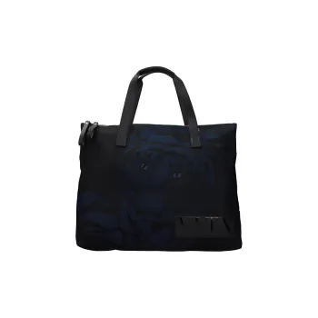 Valentino Fabric Handbag Men's Black Blue