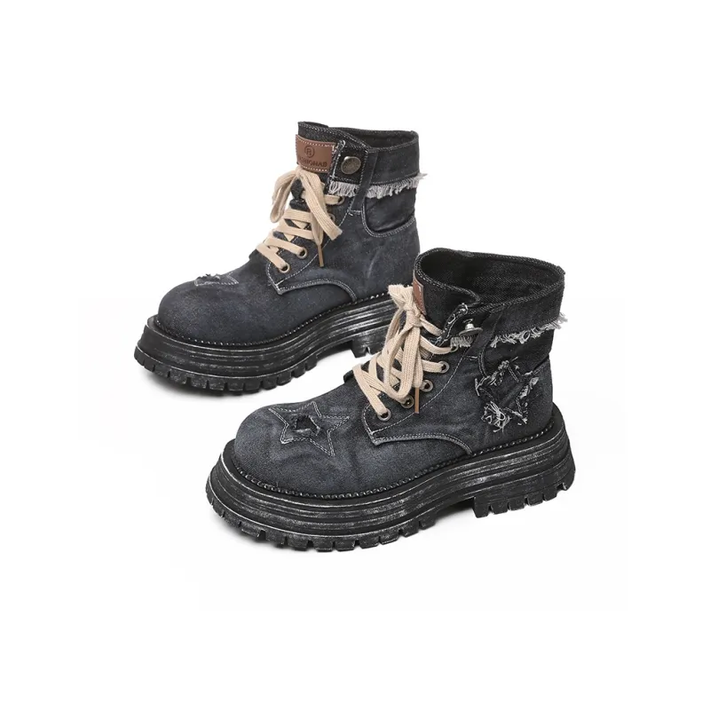 POOQ Short Martin Boot 5CM Women's-2