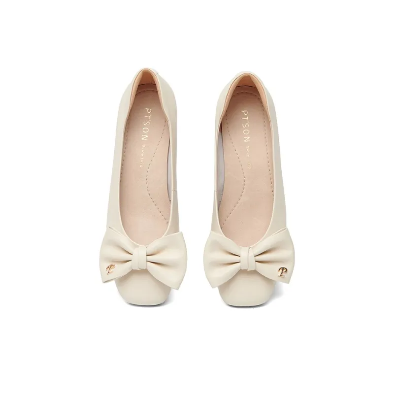 PT'SON Chunky Heel High Heels Heel Height 3.3cm Women's-1