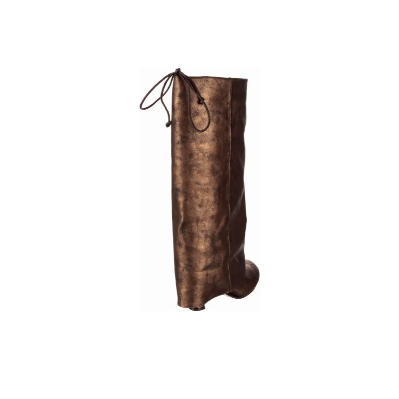 IRREGULAR CHOICE Final Cut Knee-high Boots 6cm Women's Gold Black-3