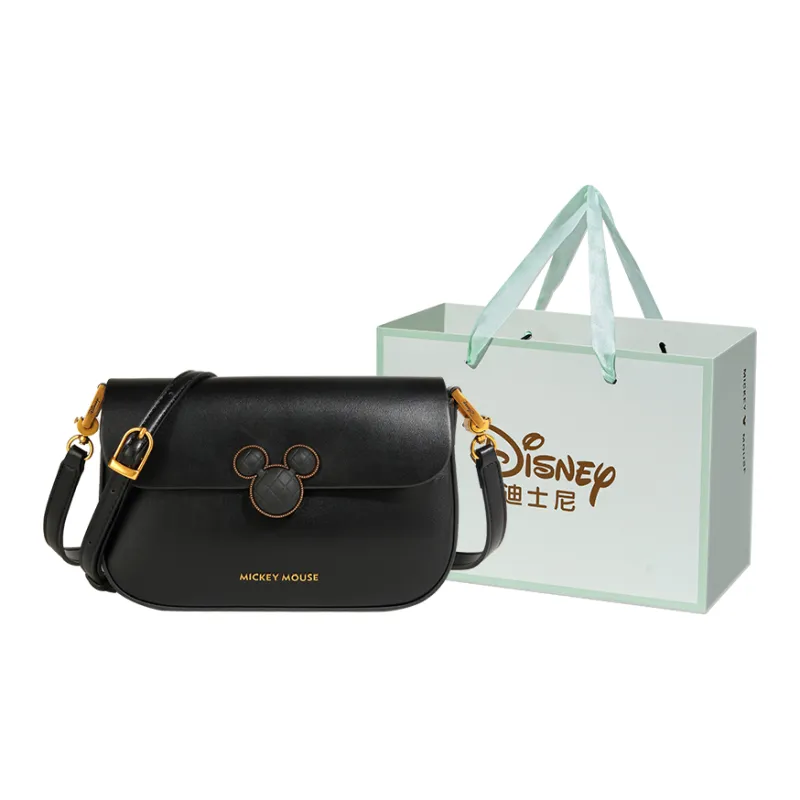 Disney Mickey Series PU Leather Crossbody Bag Small Size Women's Black-32