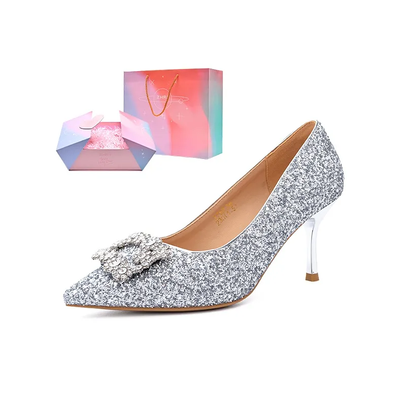 ZHR Meteor Shower Series Slim Heel High Heels 7cm Women's-95