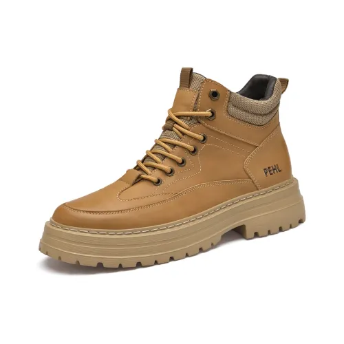 PEHL High End Men's Martin Boots Yellow