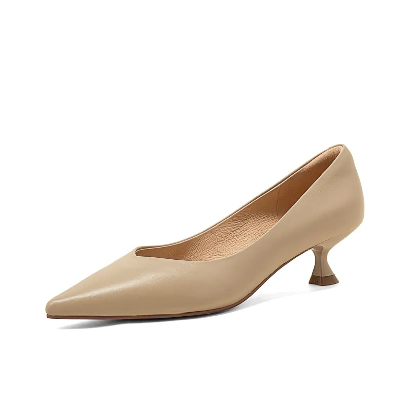 COMELY Flared Heel High Heels 4cm Women's-0