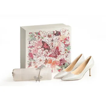 7or9 Sorrowful Snow Like First Sight Wedding Shoes Box Slim Heel High Heels Women's White