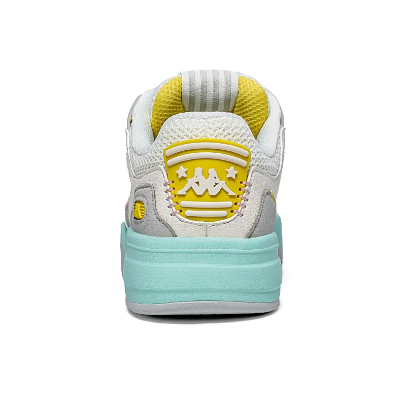 Kappa Anti Slip Wear Resistant Low Top Skateboard Shoes Women's Blue White-4
