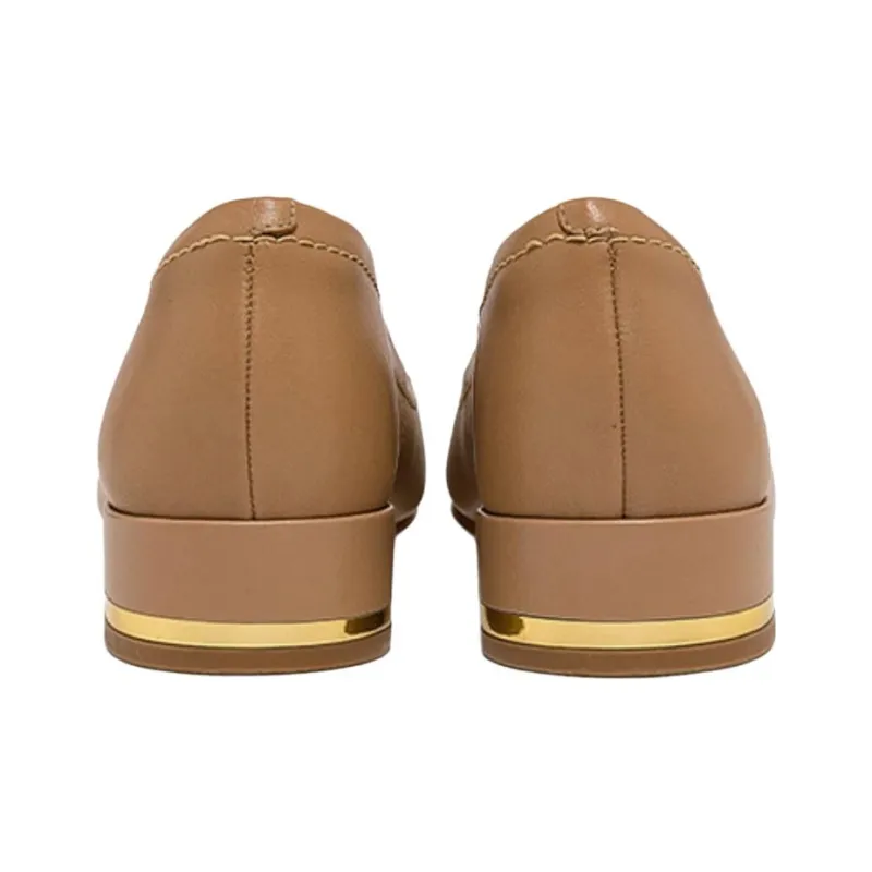 Clarks Chunky Heel High Heels 3cm Women's Brown-3