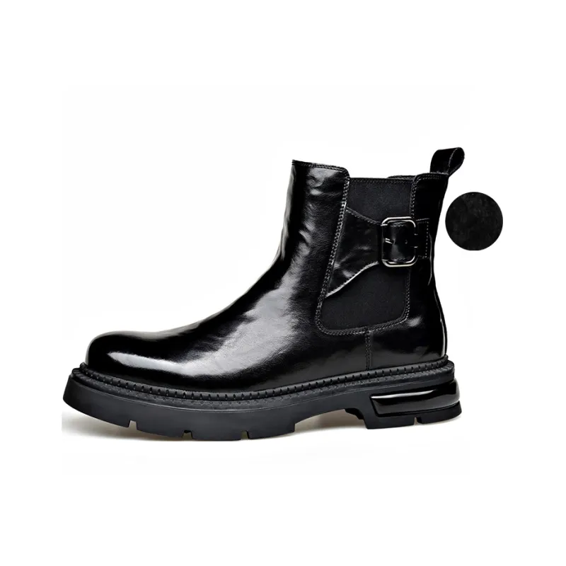 XIAOTOULANG Ankle Boots Men's Black-5