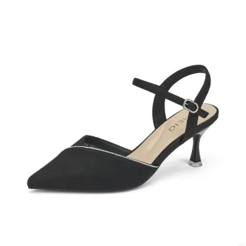 GEMEIQ High Heels Women's Black/Ecru