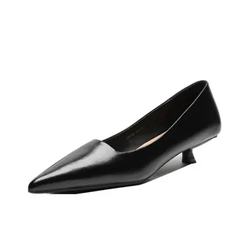 【dme】 Flared Heel High Heels 3.5cm Women's Black
