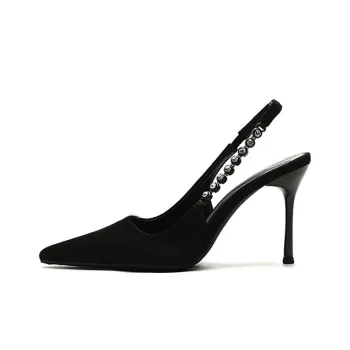 BIGTREE Slim Heel High Heels 9cm Women's Black