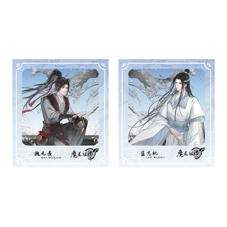 TENGXUNSHIPINCAOCHANGDI Emperor's Smile Collection Wei Wuxian/Lan Wangji Merch Badge Flowing Poppy Keychain Badges-13