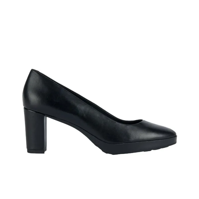GEOX Chunky Heel High Heels 7cm Women's Black-1