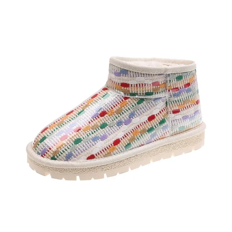 SHUXI Warm Water-Resistant Wear-Resistant Slip-Resistant Short Snow Boots Women's-7