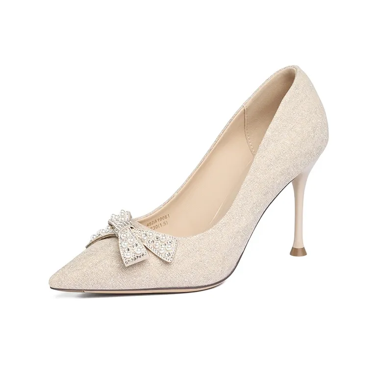 JOSINY Slim Heel High Heels 9.5cm Women's Gold-1