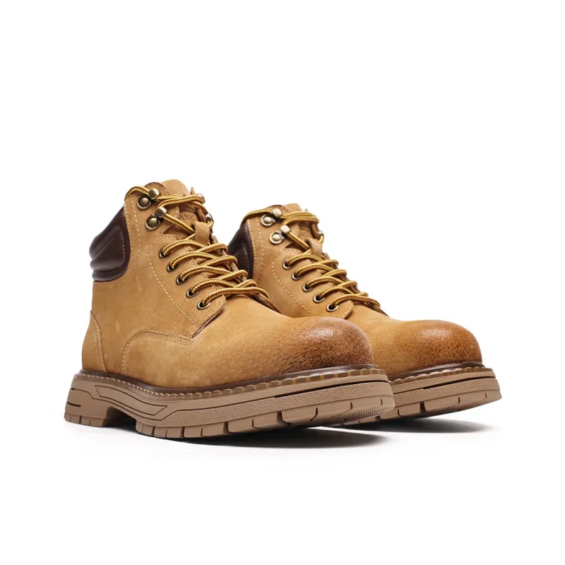 FAPAI Martin Boots Men Brown Yellow/Khaki-2