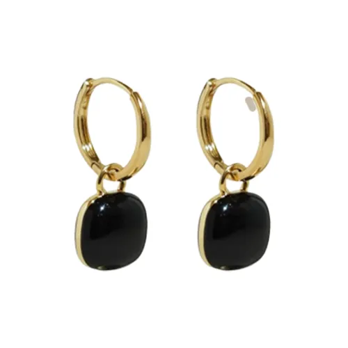 Yiru Drip Glaze Copper Earrings Women's
