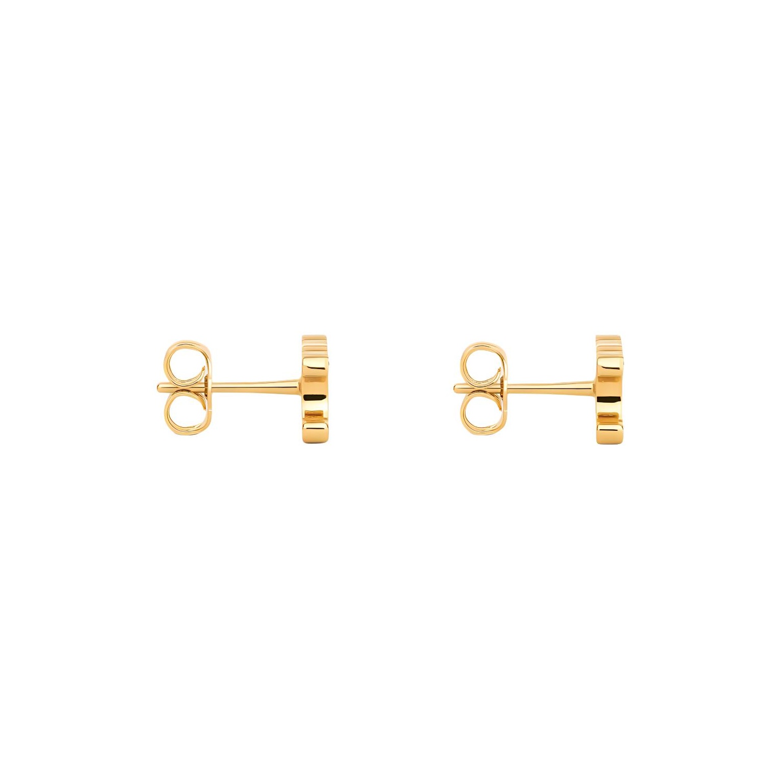 【CELINE】Triomphe stud long earrings brass with gold finish Women's Triomphe stud long earrings in brass with gold