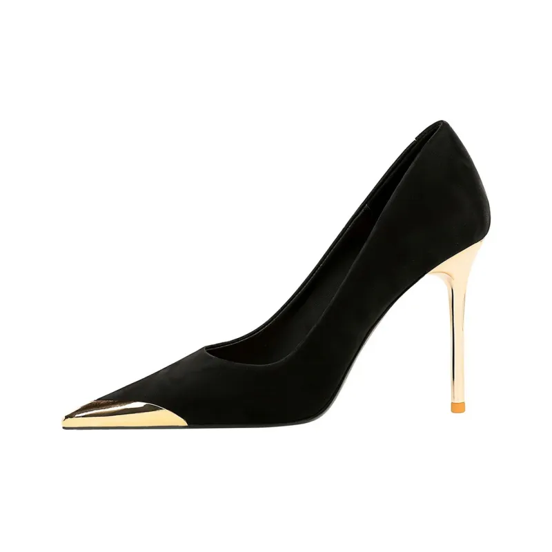 Dunnu High Heels Women's Black, Green-0