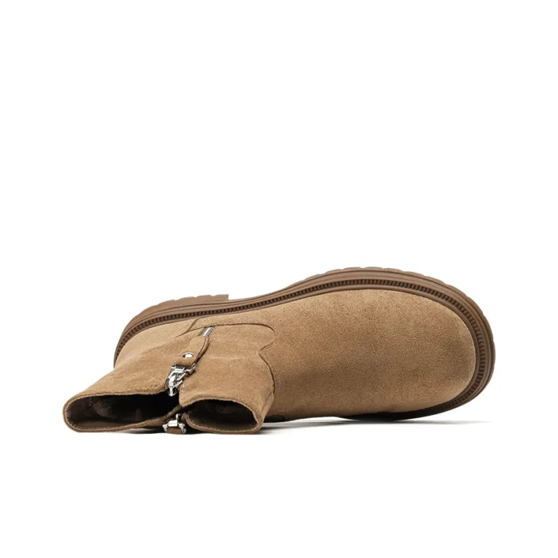 EXULL Q Ankle Boots 4.7cm Women's Khaki-3