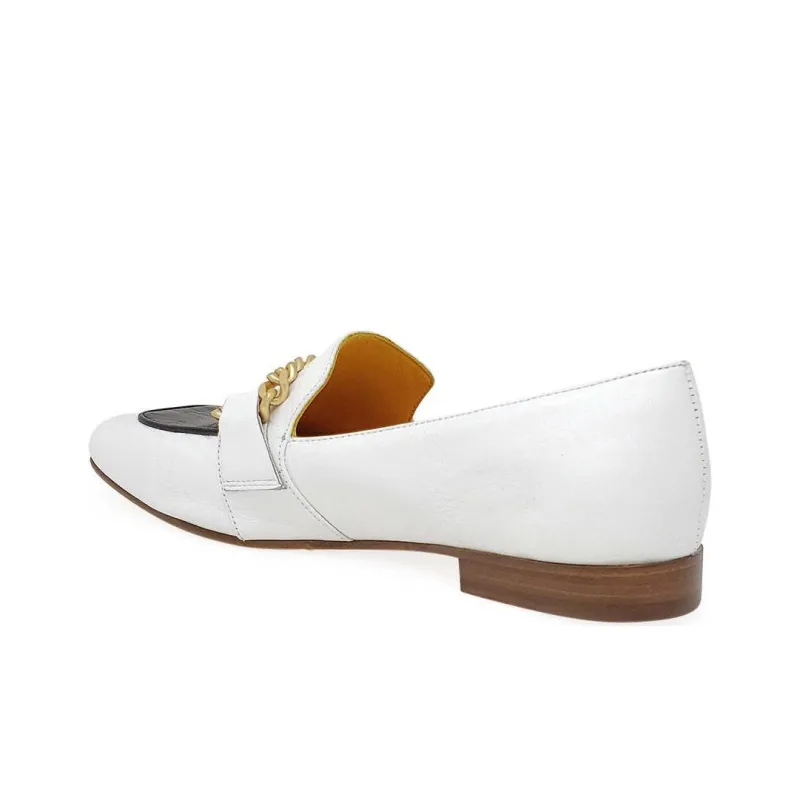 MADISON MAISON Loafers Women's White Black-2