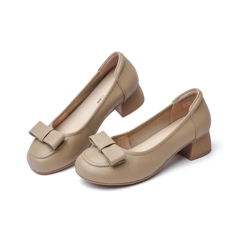 Cigna Chunky Heel High Heels 4.1cm Women's-7