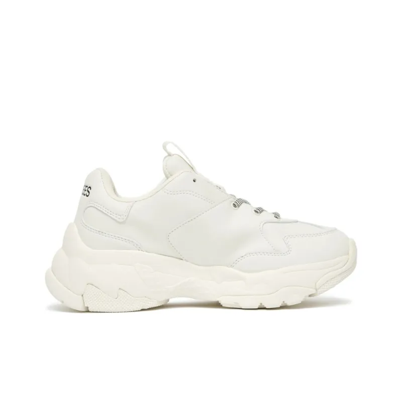MLB Big Ball Chunky Wear Resistant Height Increasing Low Top Chunky Sneakers Unisex White-1
