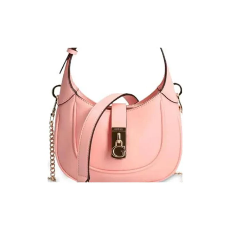 GUESS Polyurethane Hobo Bag Handbag Shoulder Bag Regular Women's Pink-3